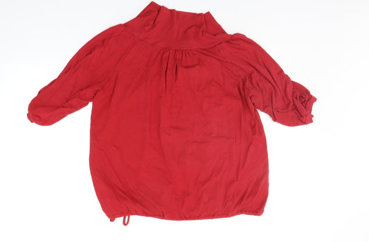 Jacqueline Riu Womens Red Basic T-Shirt Size M