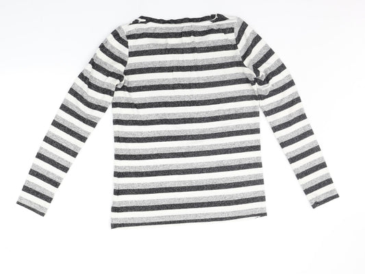 Moutain Warehouse Womens Grey Striped Pullover Jumper Size 6