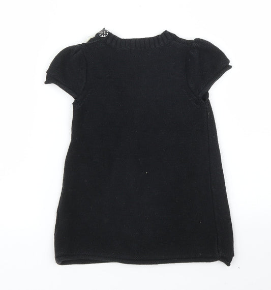 NEXT Girls Black Jumper Dress Size 2 Years