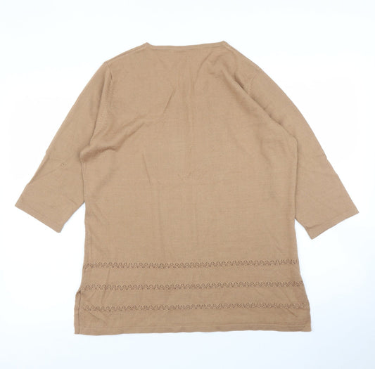 Preworn Womens Brown Pullover Jumper Size XL