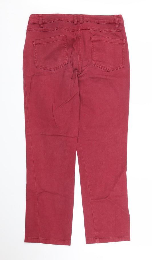 Debenhams Womens Purple Chino Trousers Size 10 L27 in