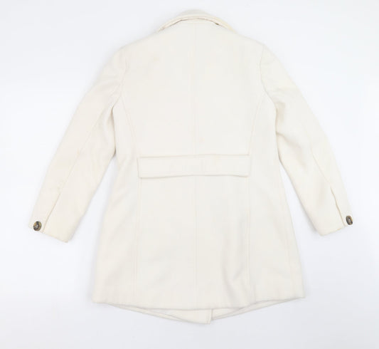 ASOS Womens Ivory Pea Coat Coat Size 8