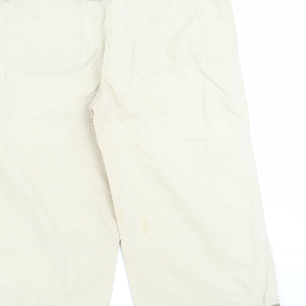 NEXT Womens Beige Cropped Trousers Size 12 - 17 in inside leg
