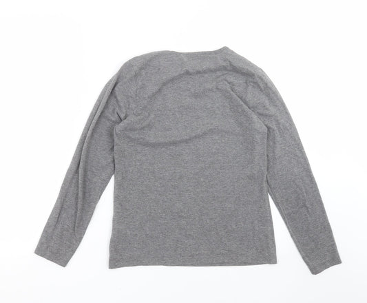 Primark Girls Grey Solid Top Pyjama Top Size 12-13 Years - Never Stop Dreaming