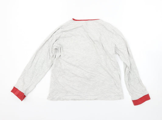 Primark Boys Grey Solid Pyjama Top Size 9-10 Years
