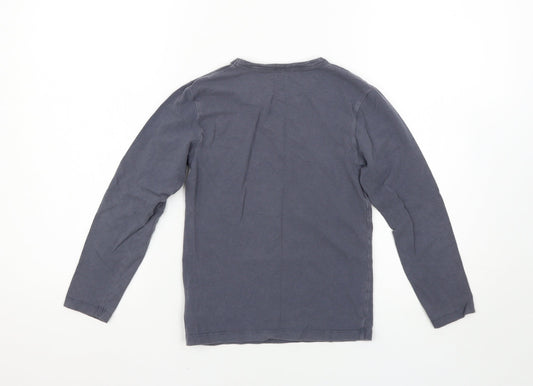 Preworn Girls Grey Basic T-Shirt Size 10 Years
