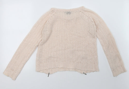 Golddigga Womens Pink Pullover Sweatshirt Size 12