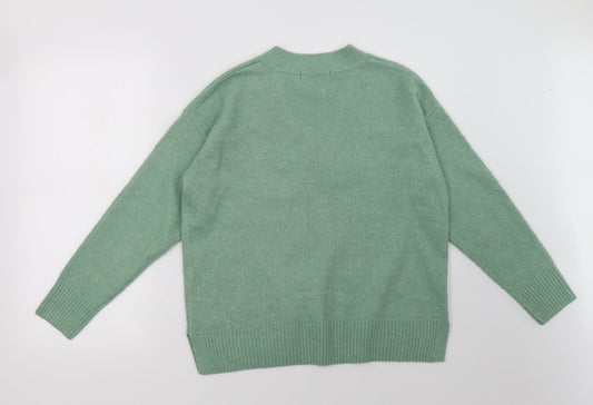 nutmge Womens Green Pullover Sweatshirt Size 12