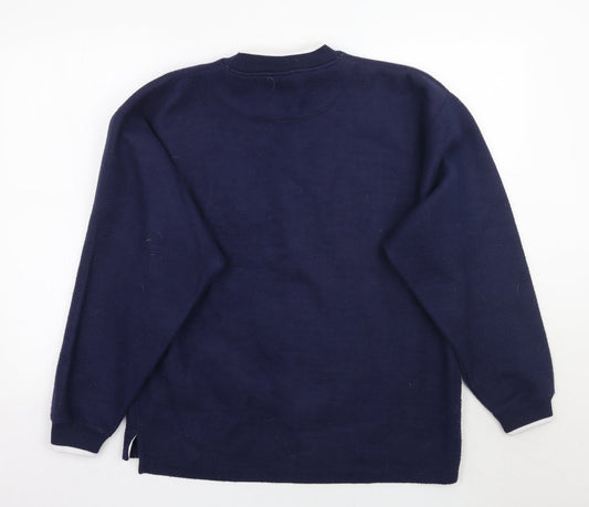 J. America Mens Blue Pullover Jumper Size M