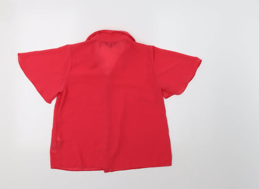 New Look Womens Pink Basic Button-Up Size 10