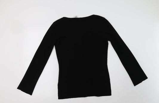 MNG Womens Black Pullover Jumper Size L