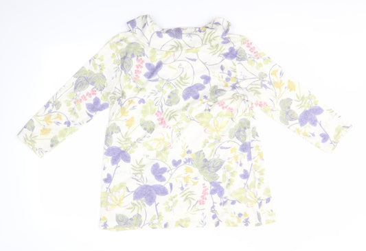 ISLE Womens Multicoloured Floral Pullover Jumper Size M