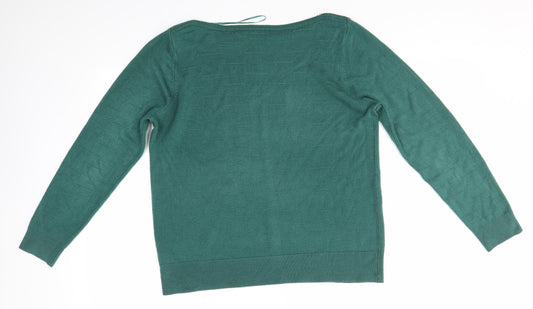 Vida Vi Womens Green Pullover Jumper Size L