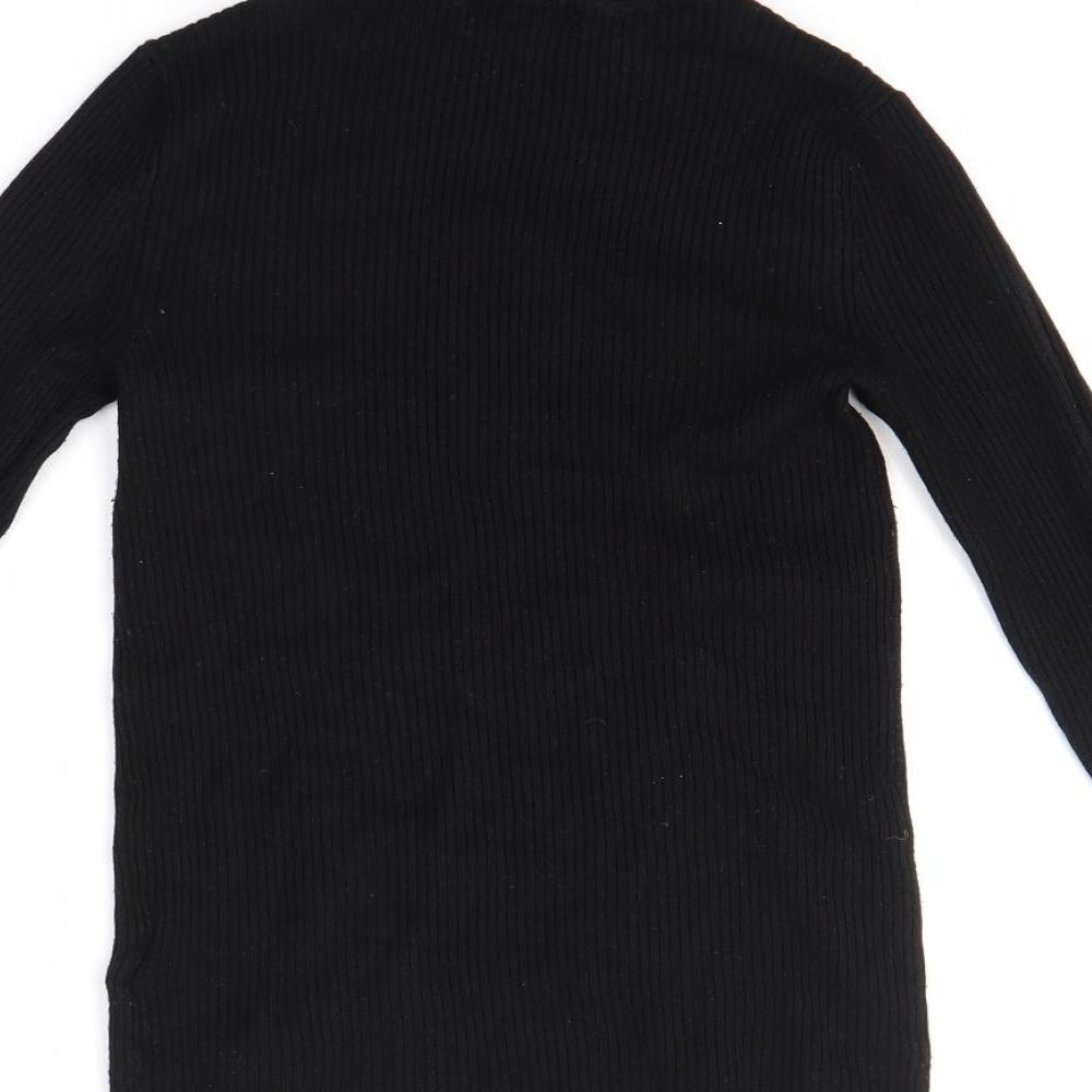 M&S Womens Black Pullover Jumper Size 6