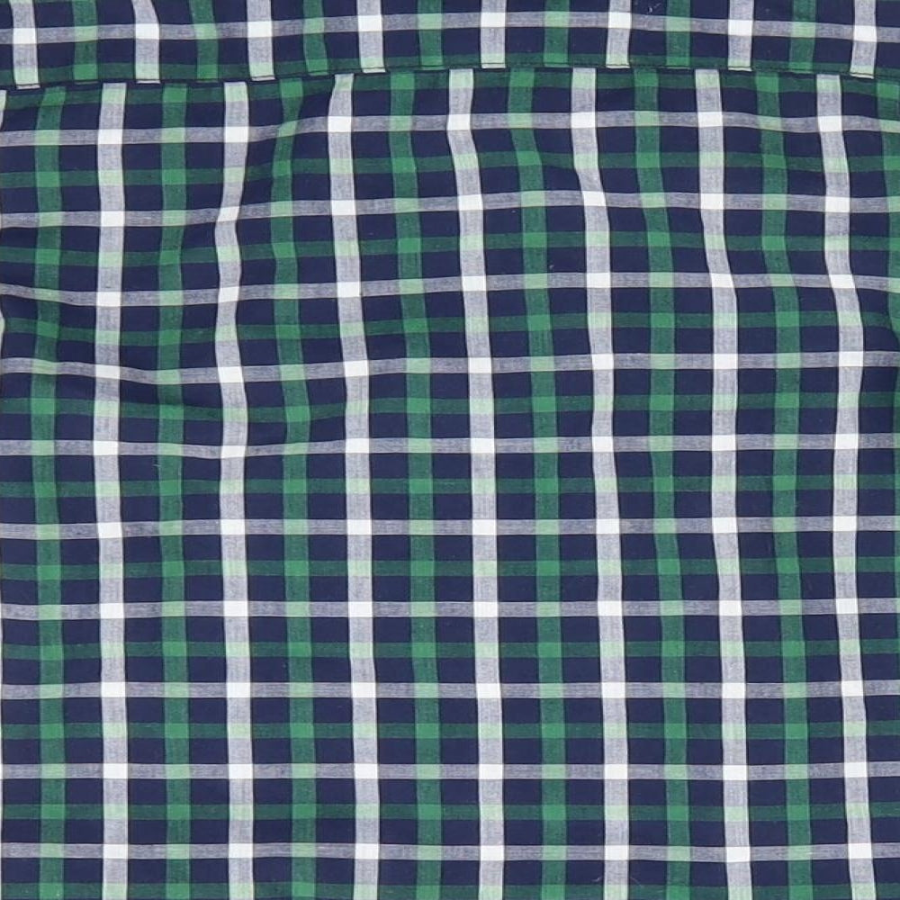 Little Kids Boys Black Check Basic Button-Up Size 6 Years - Blue and Green Check