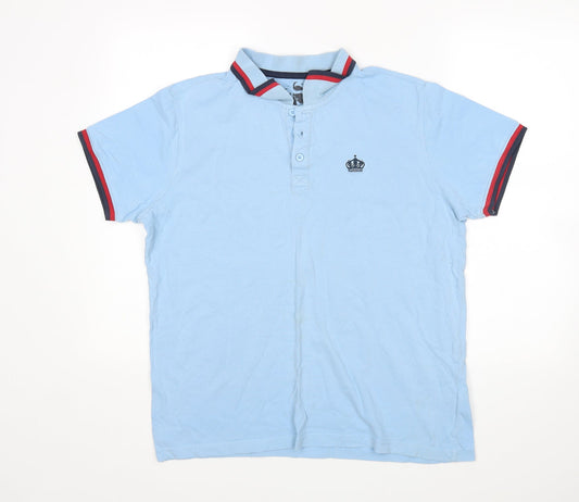 Pride & Soul Mens Blue Polo Size L