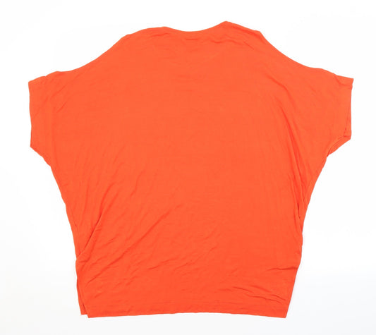 New Look Womens Red Basic T-Shirt Size 12