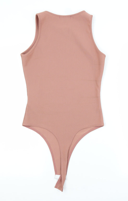 Missguided Womens Pink Unitard One-Piece Size 10