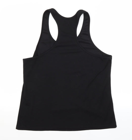 BEYOND GENETICS Womens Black Basic Tank Size L