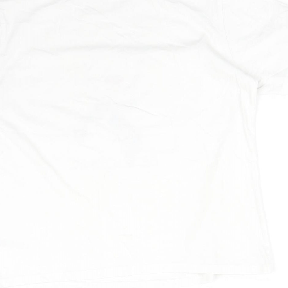 DUNNES Womens White Basic T-Shirt Size S - BE ICONIC WOMAN