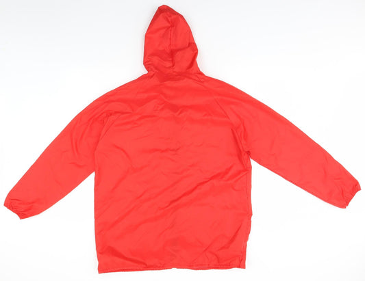Preworn Mens Red Rain Coat Coat Size M