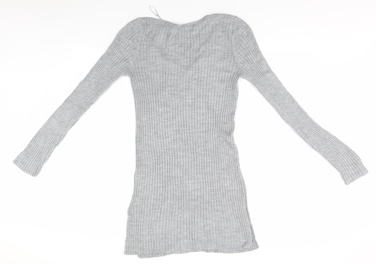 Blooming Marvellous Womens Grey Striped Pullover Jumper Size 12