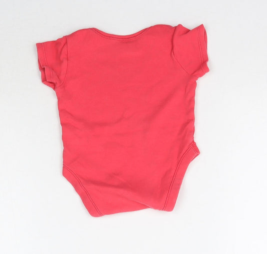 George Girls Pink Babygrow One-Piece Size 6-9 Months - The best time is family time Rainbow
