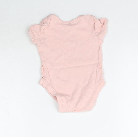 George Girls Pink Floral Babygrow One-Piece Size 6-9 Months