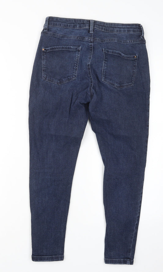 Dorothy Perkins Womens Blue Denim Straight Jeans Size 10 L23.5 in