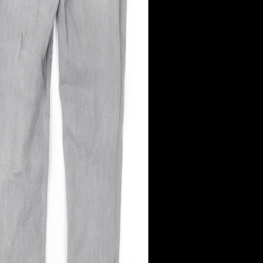 Denim Co. Womens Grey Denim Straight Jeans Size 10 L31 in