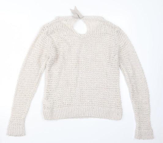 Dorothy Perkins Womens Beige Knit Pullover Jumper Size 12