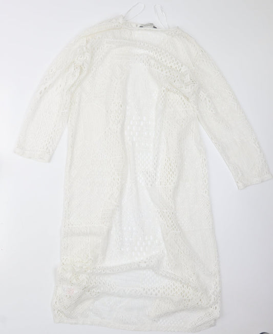 Peacocks Womens White Cardigan Jumper Size M