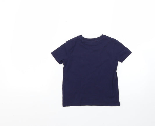 George Boys Blue Basic T-Shirt Size 3-4 Years