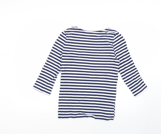 NEXT Womens Multicoloured Striped Basic T-Shirt Size 8