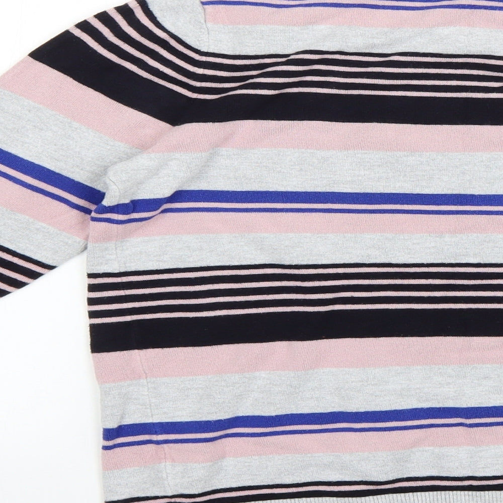 Dorothy Perkins Womens Multicoloured Striped Pullover Jumper Size 12