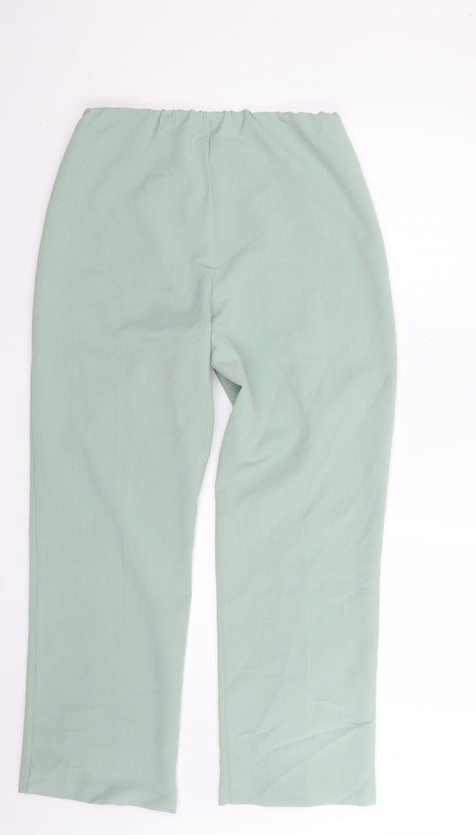 emma Womens Green Trousers Size 12 L27 in