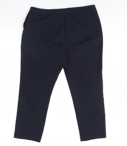 Bonmarche Womens Blue Dress Pants Trousers Size 16 L23 in