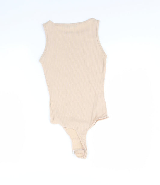 pretty little Thing Womens Beige Bodysuit One-Piece Size 4