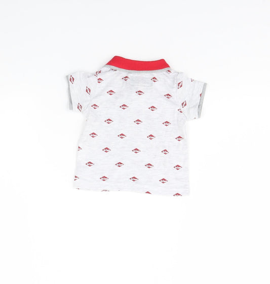 Lee Cooper Baby Grey Spotted Basic Polo Size 3-6 Months