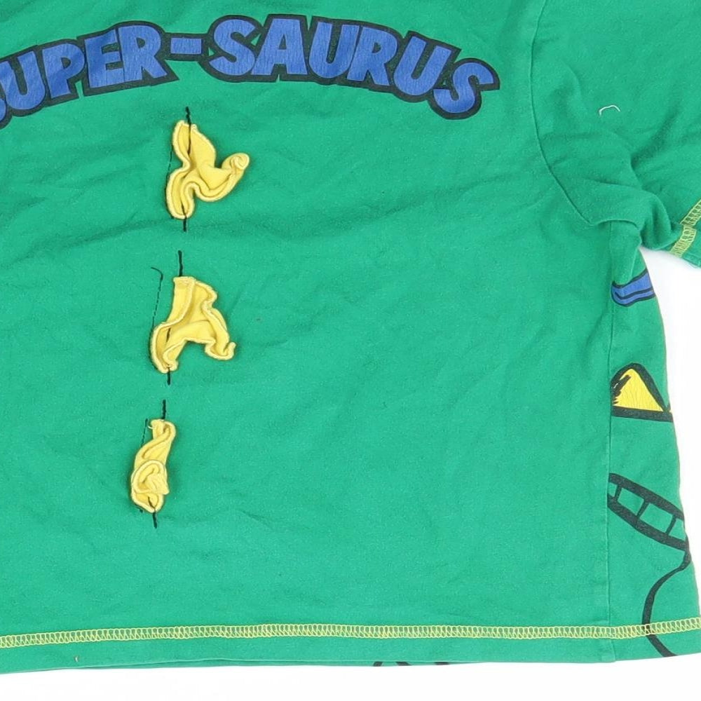 Primark Boys Green Basic T-Shirt Size 6 Years - Dinosaur