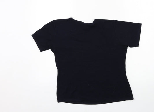 Goya Womens Blue Jersey Basic T-Shirt Size M
