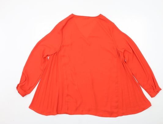 Matalan Womens Red Basic Blouse Size 12