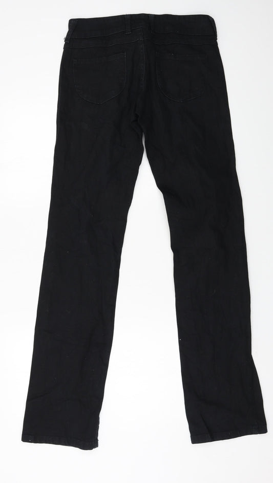 VILA Womens Black Denim Straight Jeans Size 29 in L33 in
