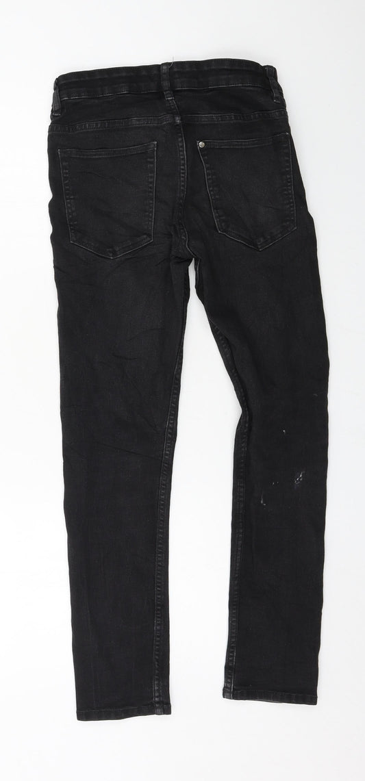 H&M Girls Black Denim Skinny Jeans Size 11 Years