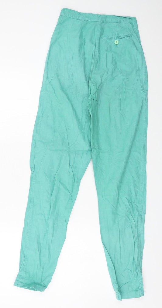 Carl Cry Womens Blue Chino Trousers Size 24 in L29 in