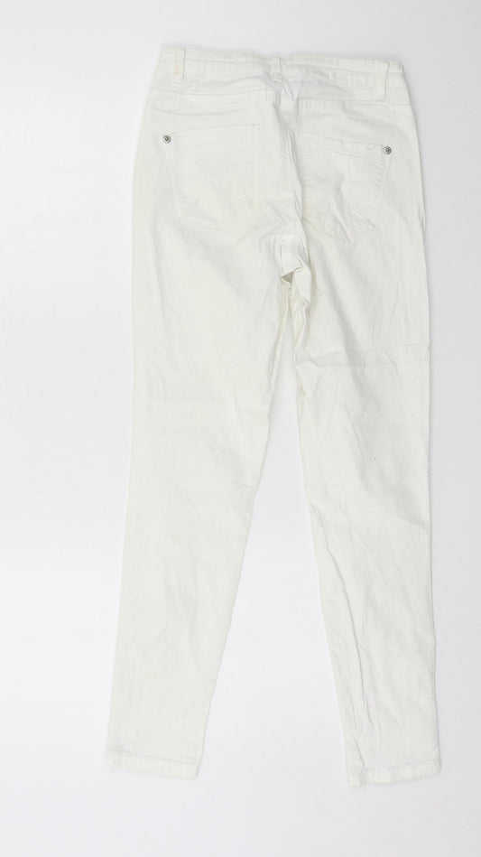 Camaïeu Womens White Denim Skinny Jeans Size 28 in L26 in