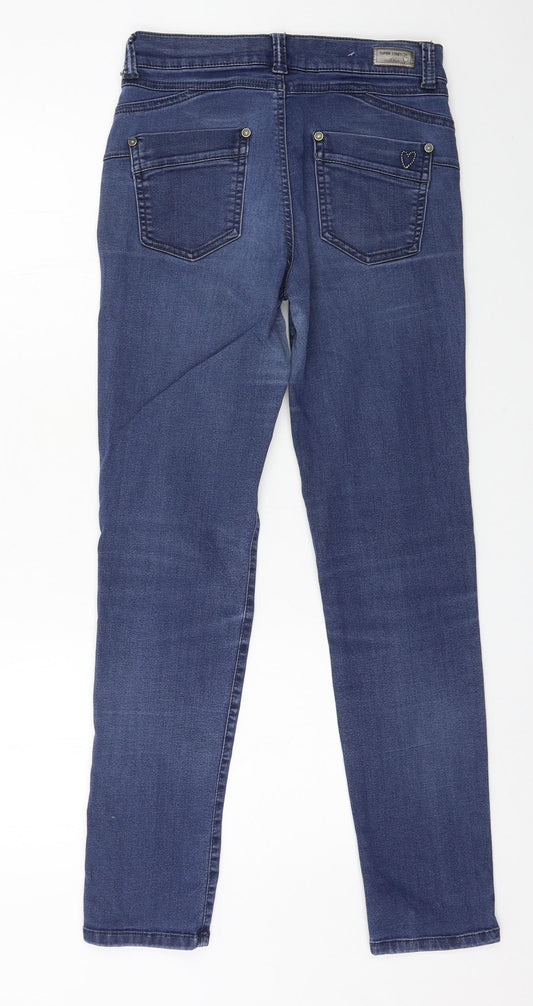 Preworn Womens Blue Denim Skinny Jeans Size 8 L29 in
