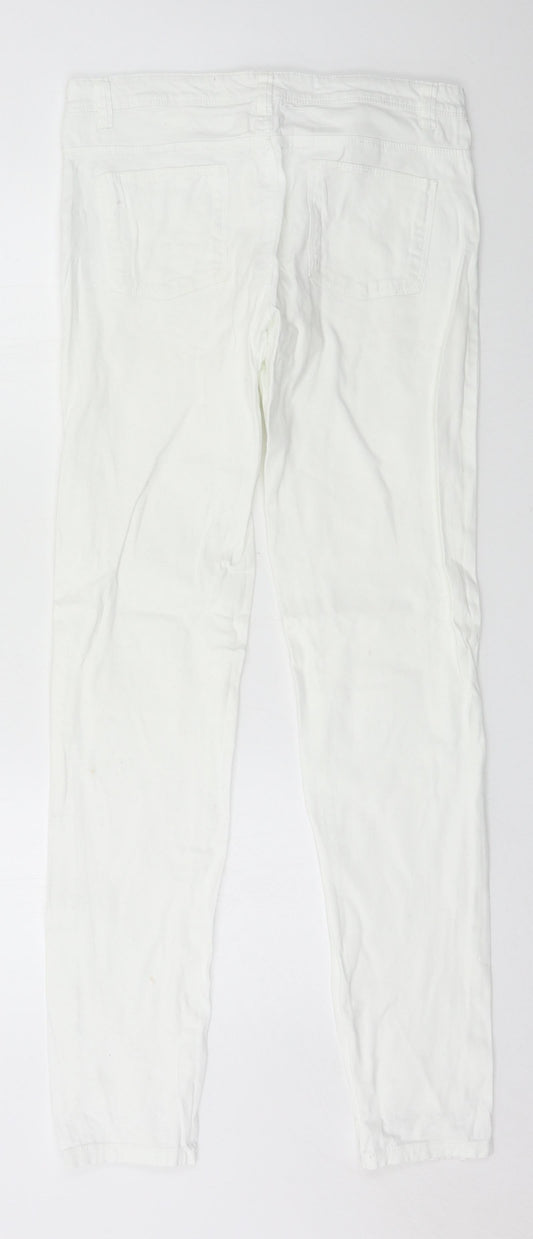 Denim & Co. Womens White Denim Skinny Jeans Size 10 L31 in