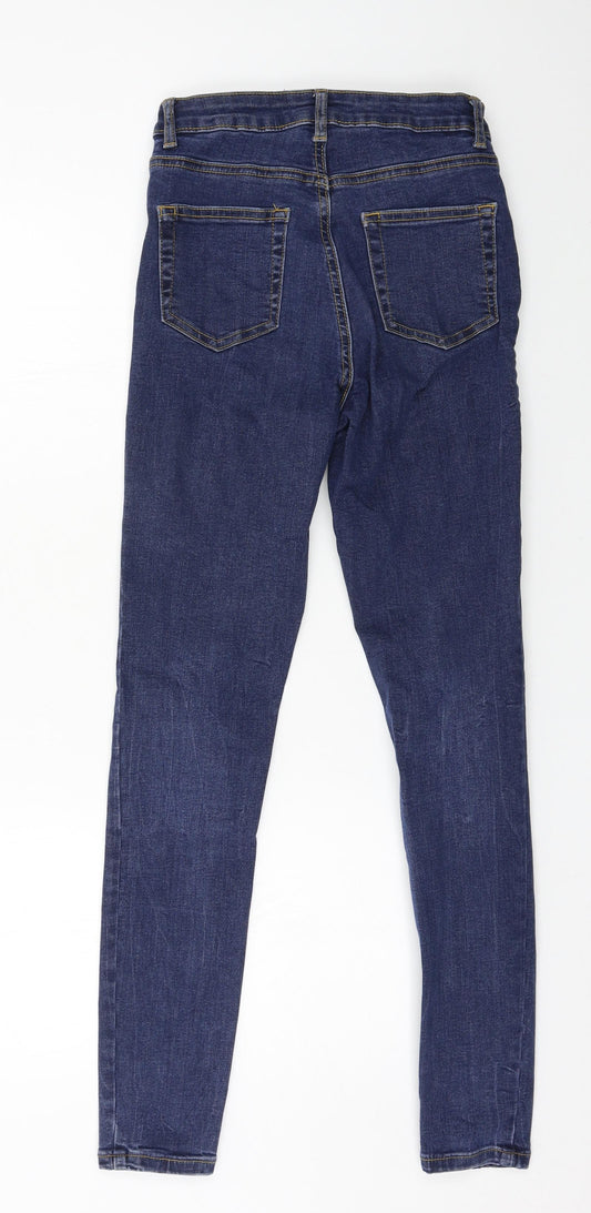 Denim & Co. Womens Blue Denim Skinny Jeans Size 8 L27 in