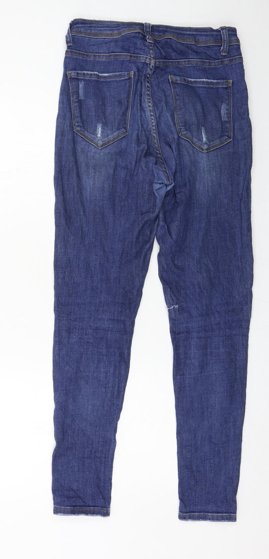 Denim Life Womens Black Denim Skinny Jeans Size 10 L28 in